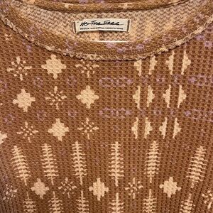 Brown Patterned Women's Top